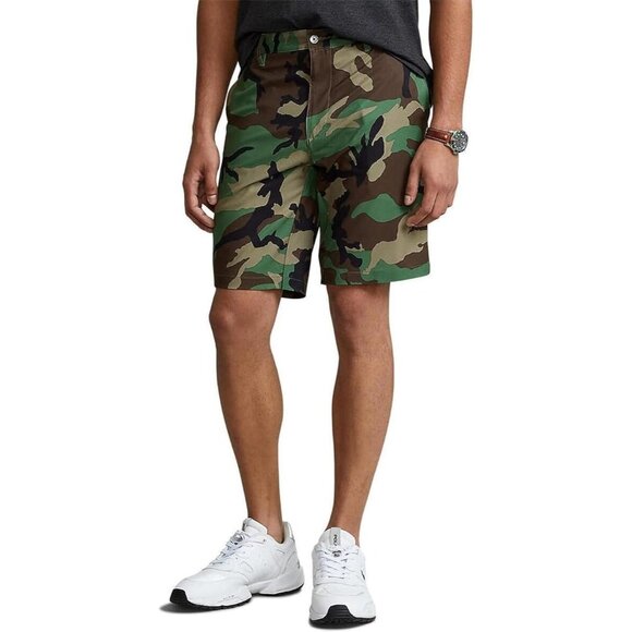 Polo Ralph Lauren Green Camo Performance All Day Beach Shorts, Size 52B, NWT - Picture 1 of 9
